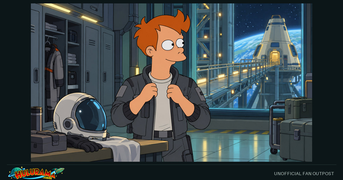 Philip J. Fry II stands beside a helmet in a spaceflight preparation room.